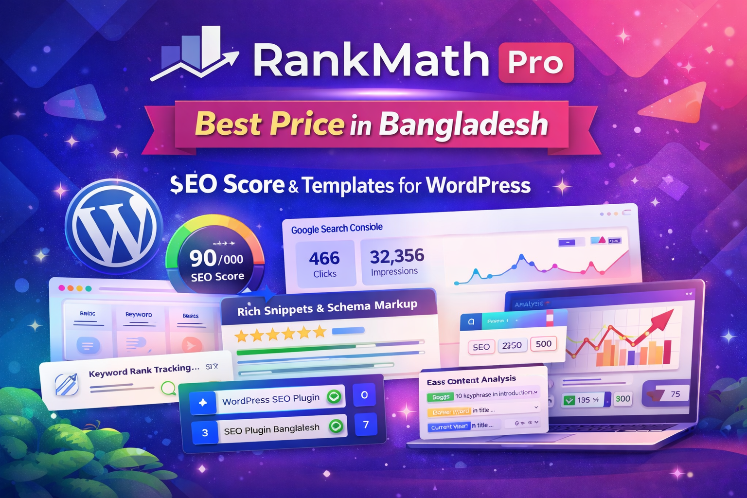 Rank Math Pro Plugin - Best SEO Tool for WordPress in Bangladesh Rank Math Pro Plugin for WordPress | Advanced SEO Optimization Tools in Bangladesh