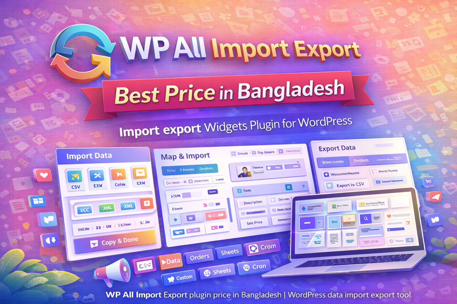 WP All Import Export Plugin - Data Migration Tool for WordPress WP All Import Export plugin price in Bangladesh | WordPress data import export tool
