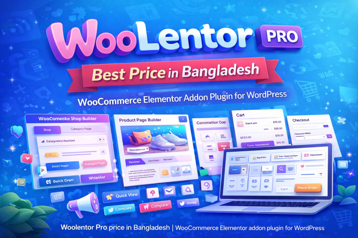 Woolentor Pro price in Bangladesh | WooCommerce Elementor addon plugin for WordPress